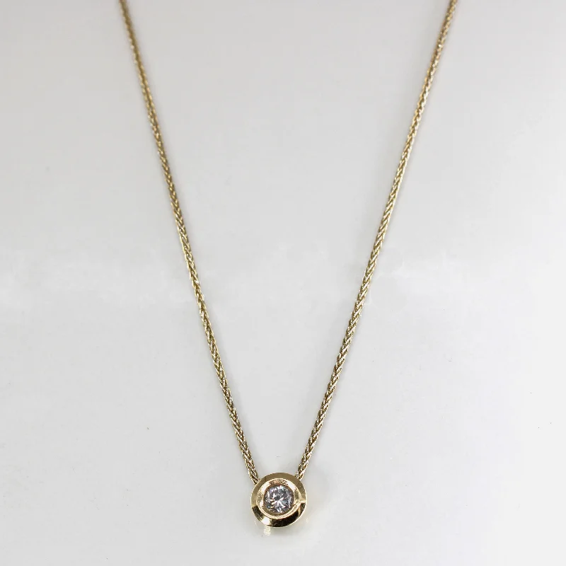classic diamond solitaire necklace Diamond Bezel 10k Wheat Chain Necklace | 0.30ct | 16" | classic diamond solitaire necklace Diamond Bezel 10k Wheat Chain Necklace | 0.30ct | 16" |