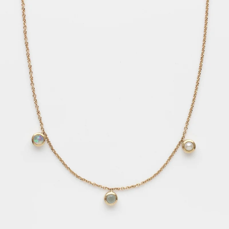 vintage platinum wedding band Custom Made Birthstone Necklace
