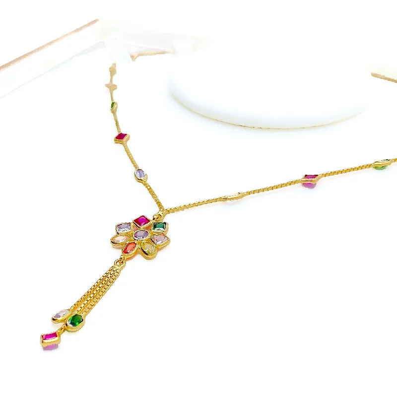 men’s braided leather bracelet Dainty Floral CZ 22k Gold Necklace