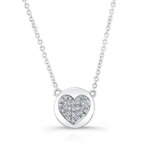 yellow sapphire engagement ring 14K White Gold Diamond Double Sided Disc and Pave Heart Pendant yellow sapphire engagement ring 14K White Gold Diamond Double Sided Disc and Pave Heart Pendant