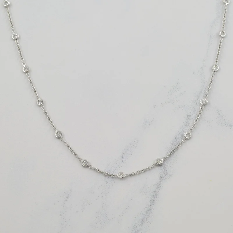 luxury emerald ring platinum Diamond Necklace | 0.32ctw | 18.50" |