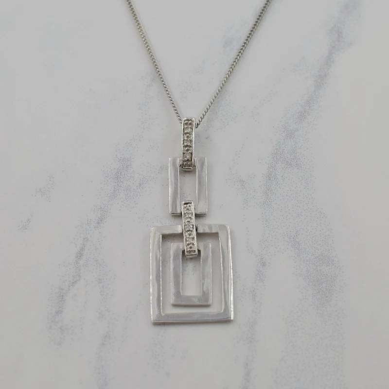 unique moon phase ring Diamond Art Deco Pendant Necklace | 0.03ctw | 18.25" |