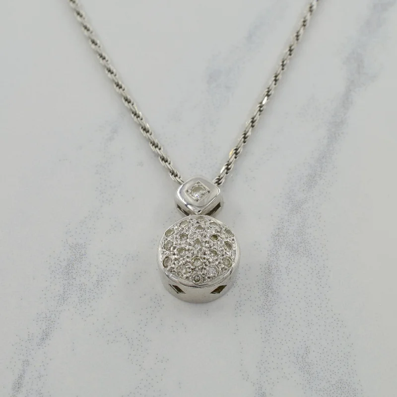 minimalist pearl pendant necklace Diamond Pendant Necklace | 0.20ctw | 18.25" |