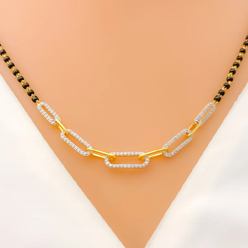 minimalist sapphire drop necklace Dressy Interlinked Paper Clip Diamond + 18k Gold Mangal Sutra minimalist sapphire drop necklace Dressy Interlinked Paper Clip Diamond + 18k Gold Mangal Sutra