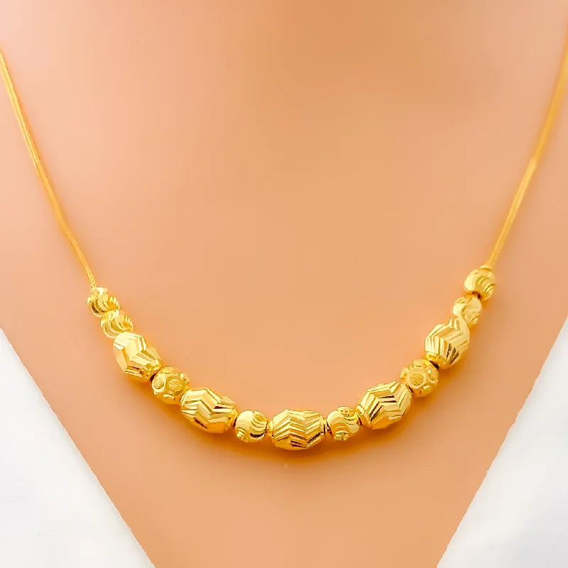 gold-plated chain necklace with charms Ethereal Bold 22k Gold Necklace