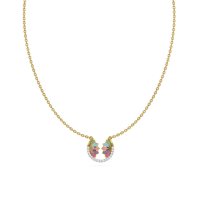 classic diamond solitaire earrings Farrah Necklace