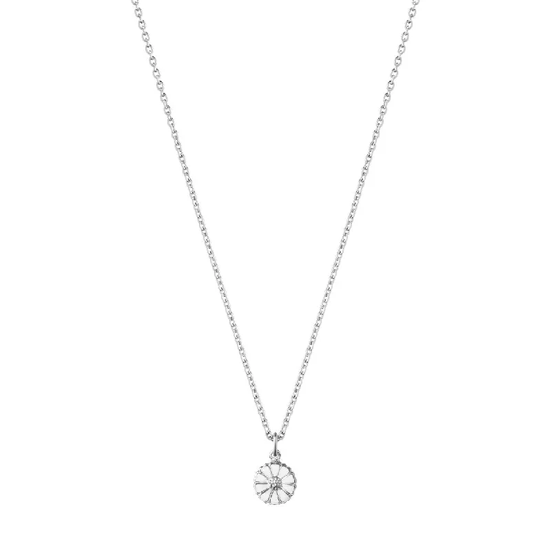 Daisy 7 mm. Silver Necklace