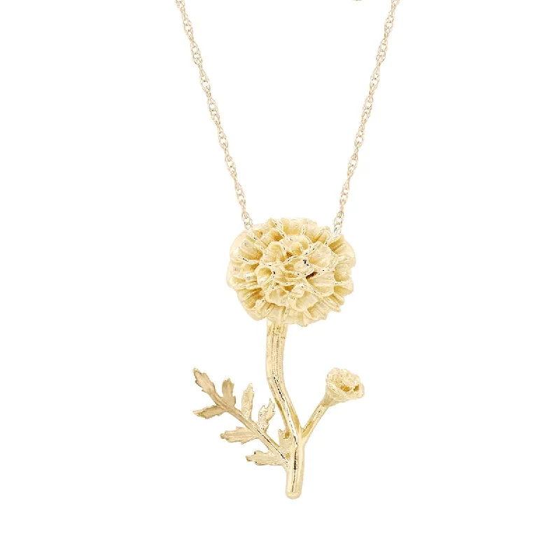 CARNATION FLOWER PENDANT NECKLACE