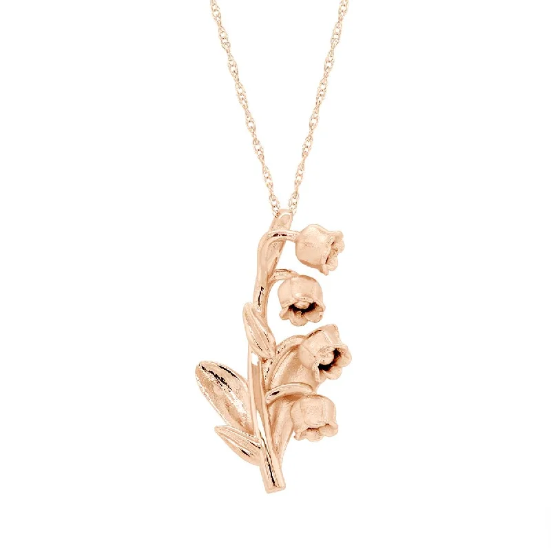 small diamond nose stud LILY OF THE VALLEY FLOWER PENDANT NECKLACE