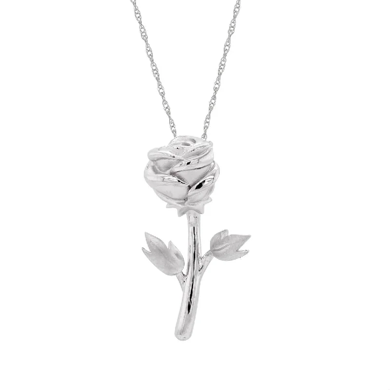 unique blue topaz ring ROSE FLOWER PENDANT NECKLACE