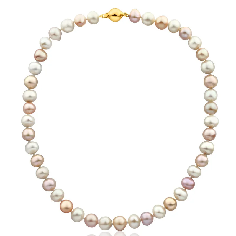 custom name necklace gold Gold Plated Sterling Silver Mixed Colour Freshwater Pearl Necklace custom name necklace gold Gold Plated Sterling Silver Mixed Colour Freshwater Pearl Necklace