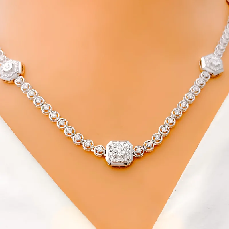 chunky chain necklace trendy Sophisticated Evergreen Diamond Necklace