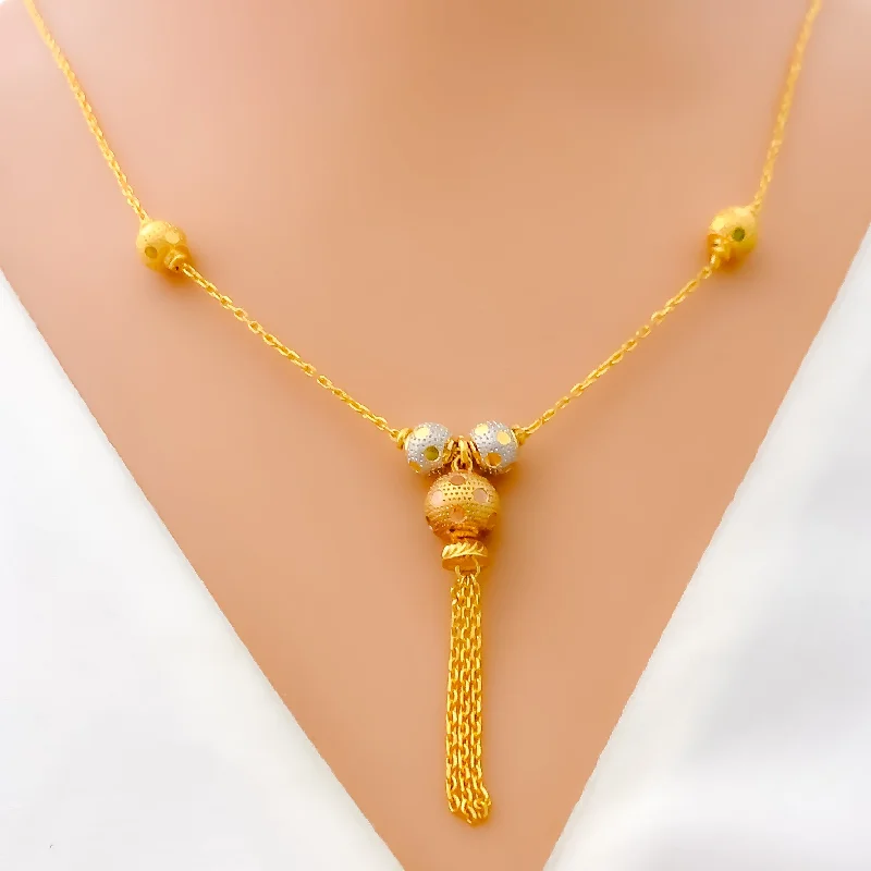 freshwater pearl drop earrings High Finish Adorned 22k Gold Necklace