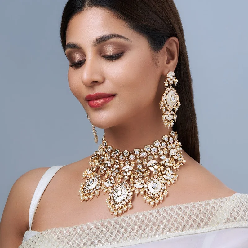 personalized gemstone pendant necklace Kundan Necklace 151618