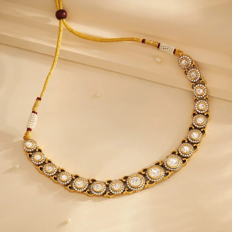 aquamarine birthstone necklace March Kundan Necklace 164036