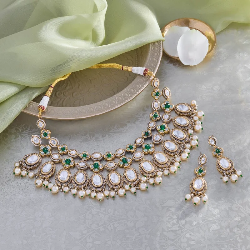 simple sapphire wedding band Kundan Necklace 165822