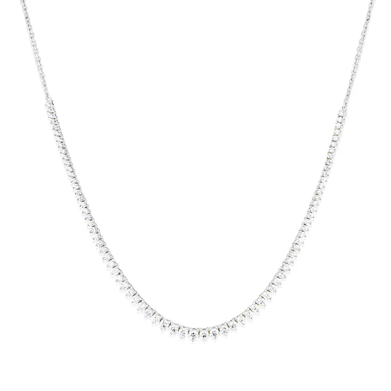 custom initial pendant necklace Luminesce Lab Grown 10ct White Gold Tennis Necklace in 3Carat Diamond custom initial pendant necklace Luminesce Lab Grown 10ct White Gold Tennis Necklace in 3Carat Diamond