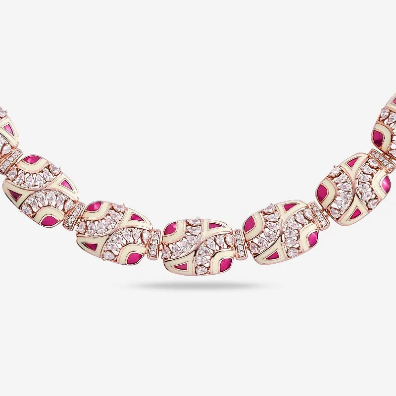 minimalist infinity ring Meenakari Zircon Necklace 165809