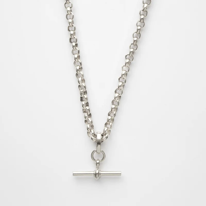 infinity necklace with birthstones Mens Rolo Chain with T-Bar