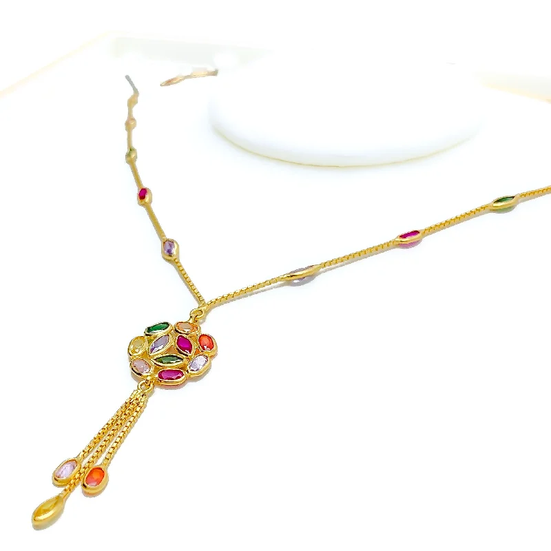 celestial zodiac sign necklace Opulent Round CZ 22k Gold Necklace