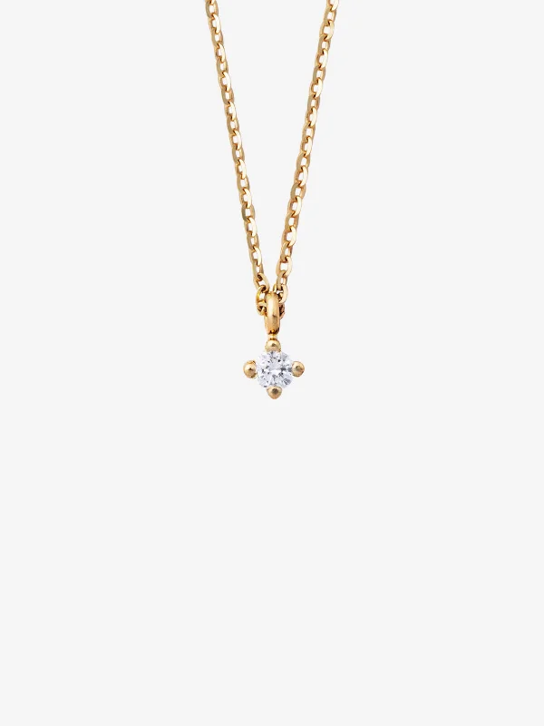 Diamond Drop 0.05 14K Gold Necklace w. Diamond