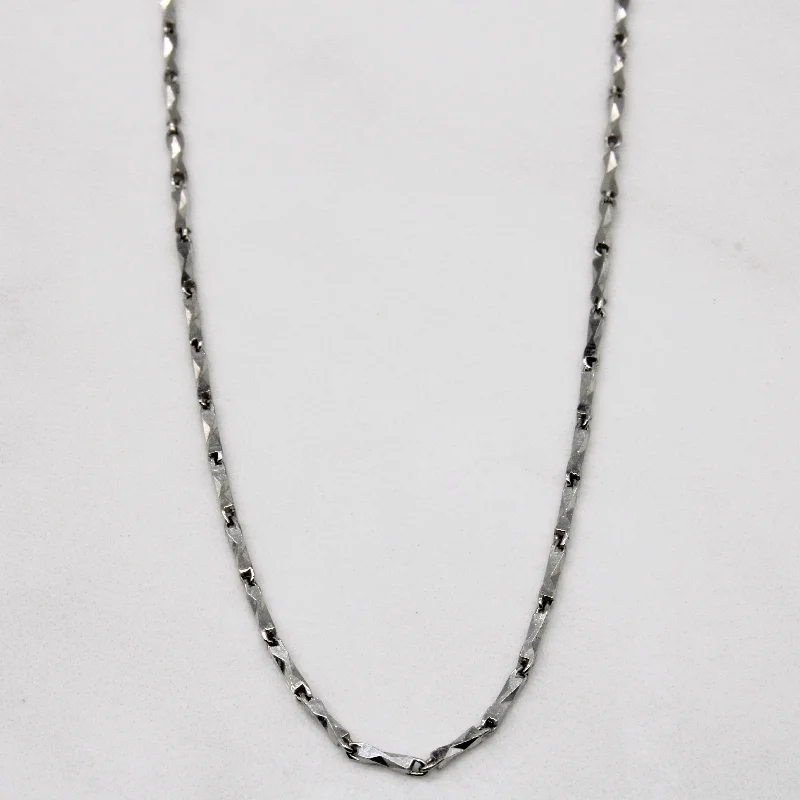 adjustable charm bracelet sterling silver Platinum Bar Link Chain | 18" |