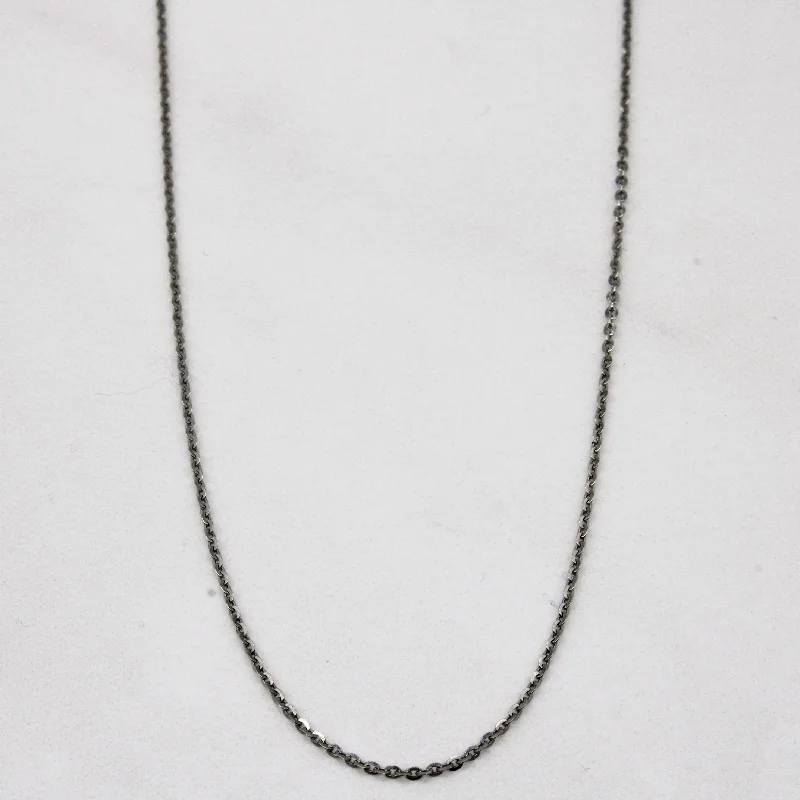 freshwater pearl drop earrings Platinum Cable Chain | 0.55mm | 18" |