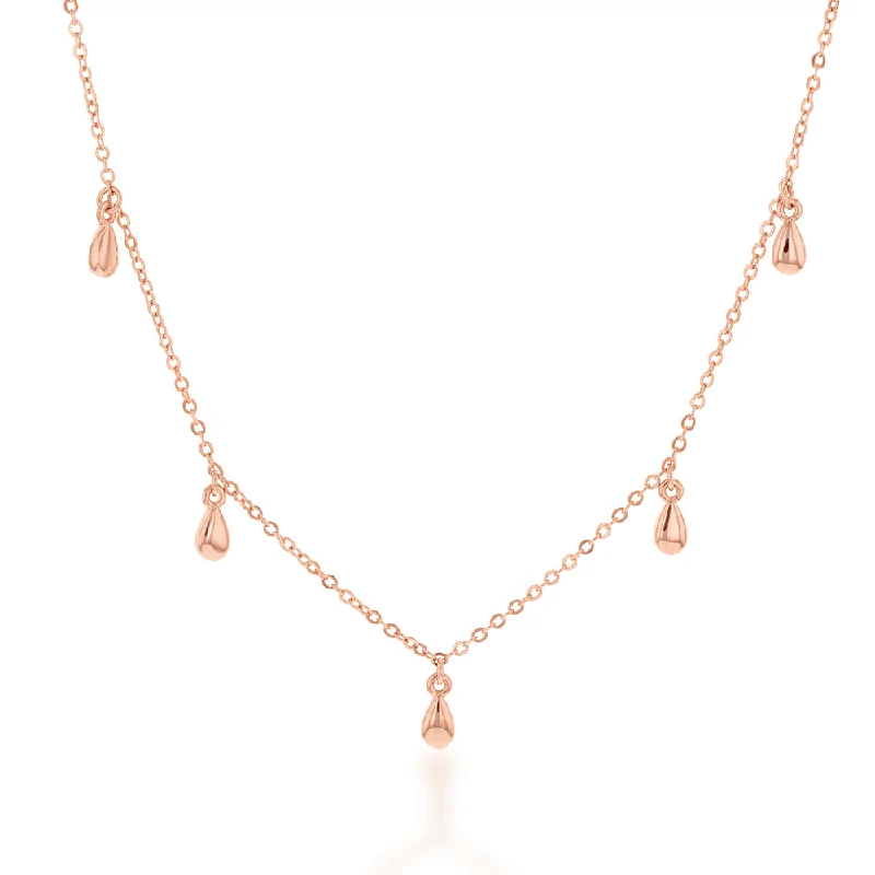 handmade gemstone anklet boho Rose Gold Plated Sterling Silver Fancy Choker Chain
