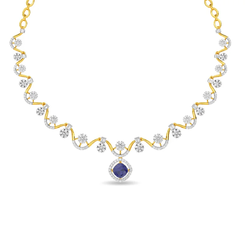 natural crystal pendant necklace Sarali Necklace