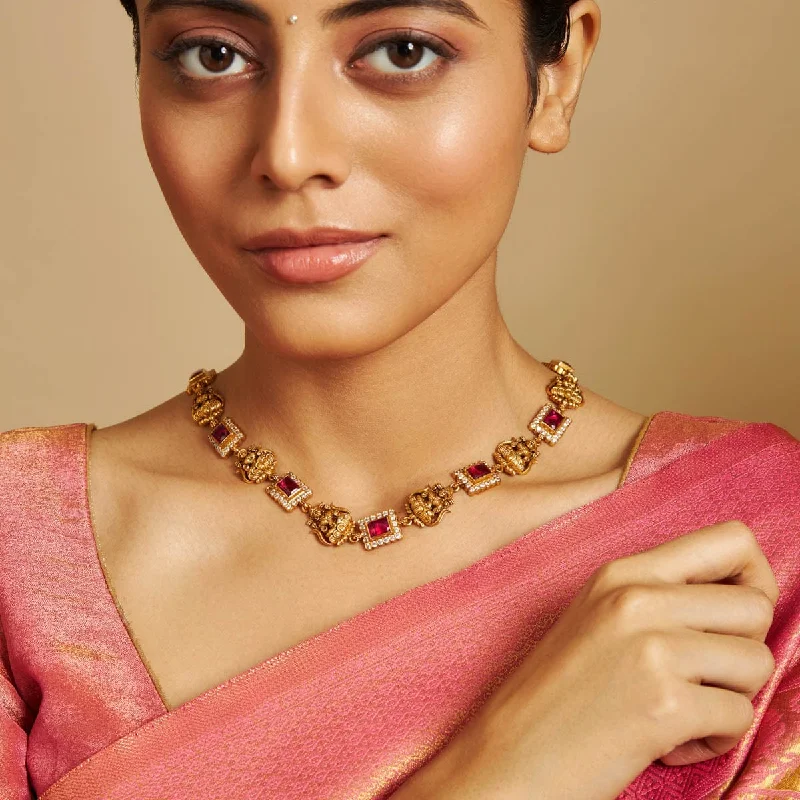 bold chunky cocktail ring Silver Temple Necklace 159870