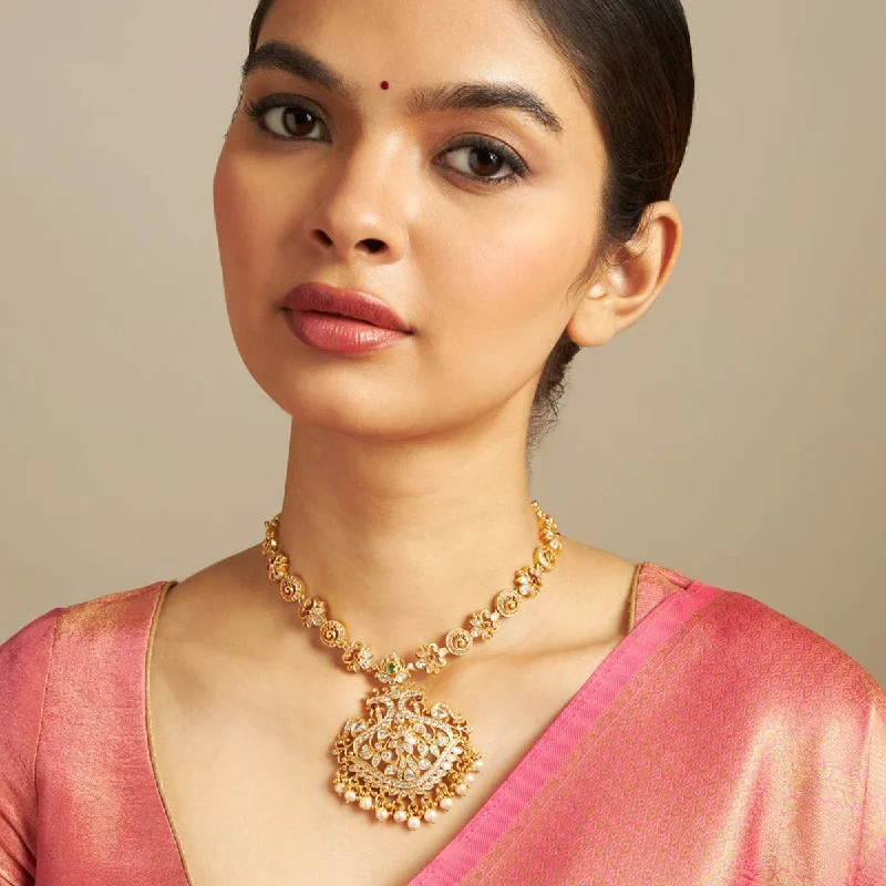 simple gold bar stud earrings Silver Temple Necklace 160131
