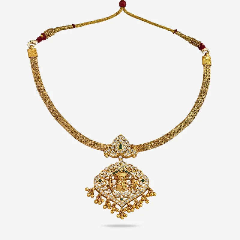 handmade gold nugget ring Silver Temple Necklace 165761