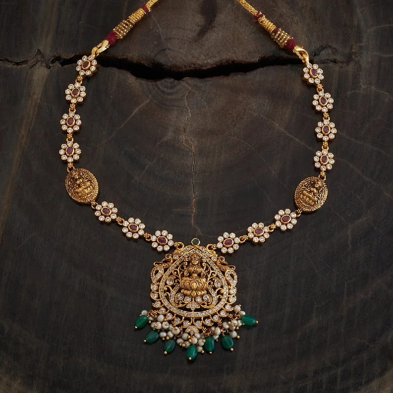 minimalist gold crescent moon necklace Silver Temple Necklace 173449