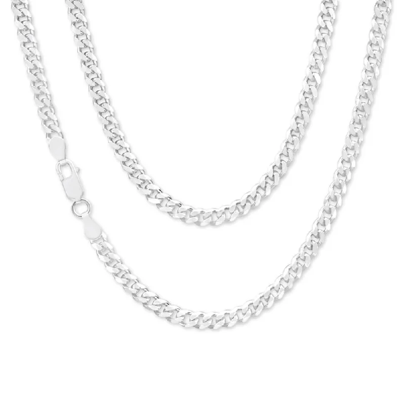 vintage floral engagement ring Sterling Silver 120 Gauge Diamond Cut 45cm Curb Chain