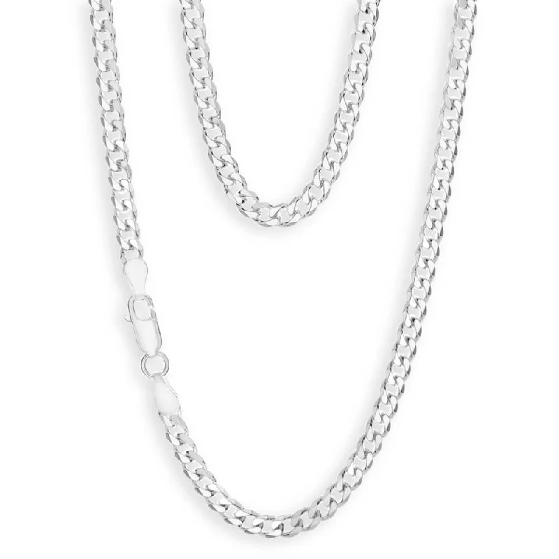 personalized engraved locket Sterling Silver 120 Gauge Diamond Cut 70cm Curb Chain