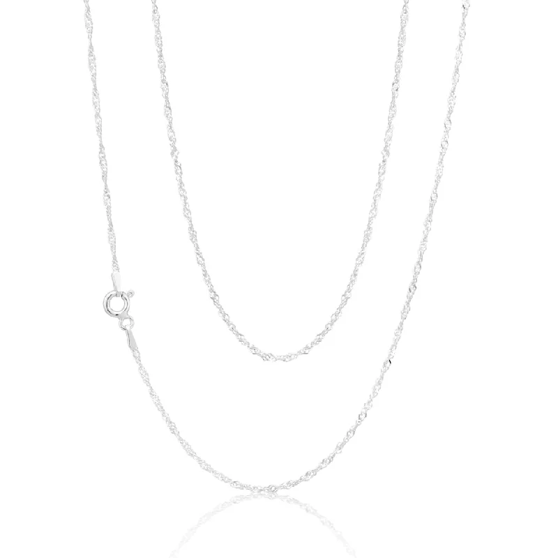 vintage lock and key necklace Sterling Silver 45cm 25 Gauge Singapore Chain