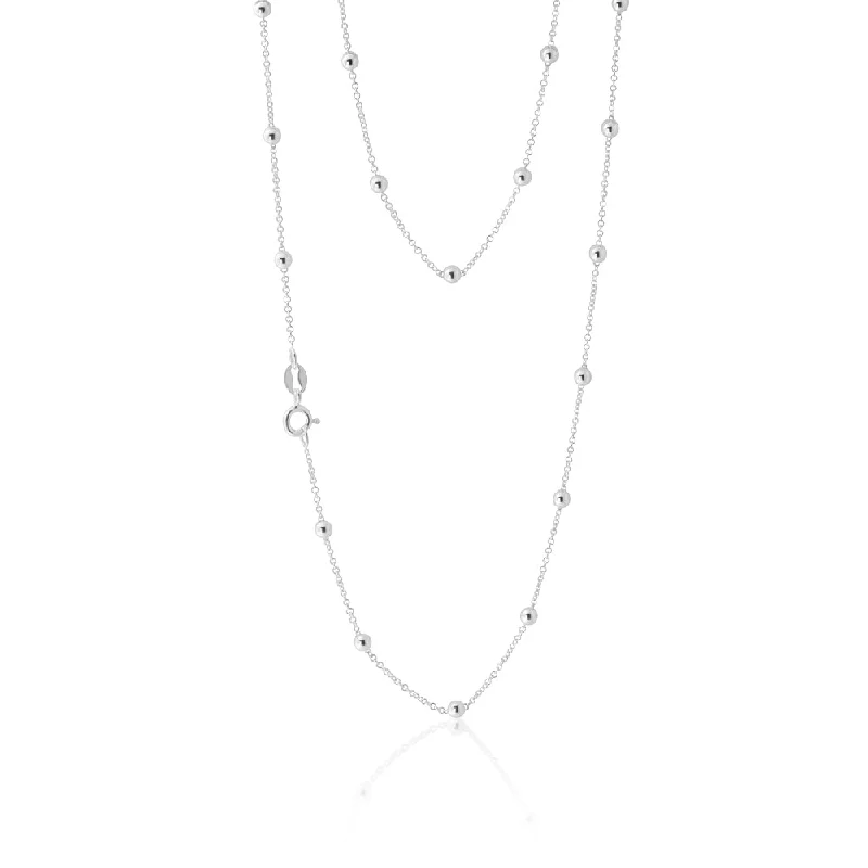 sterling silver infinity loop ring Sterling Silver 45cm Ball and Chain Necklace