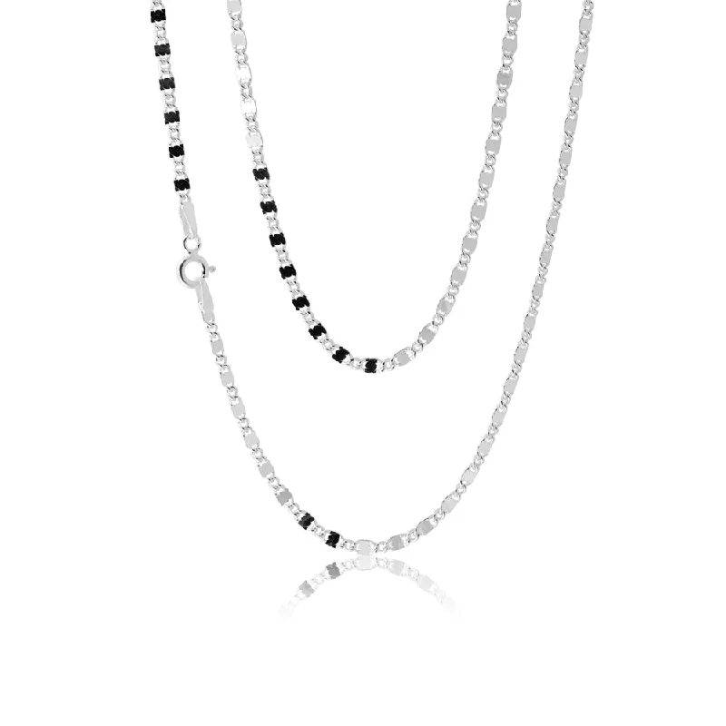 custom star sign necklace Sterling Silver 45cm Fancy Dicut Chain