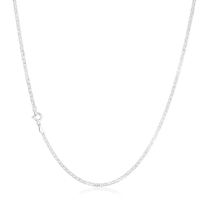 thin gold wedding band women Sterling Silver 50cm Anchor Bevel Flat Chain