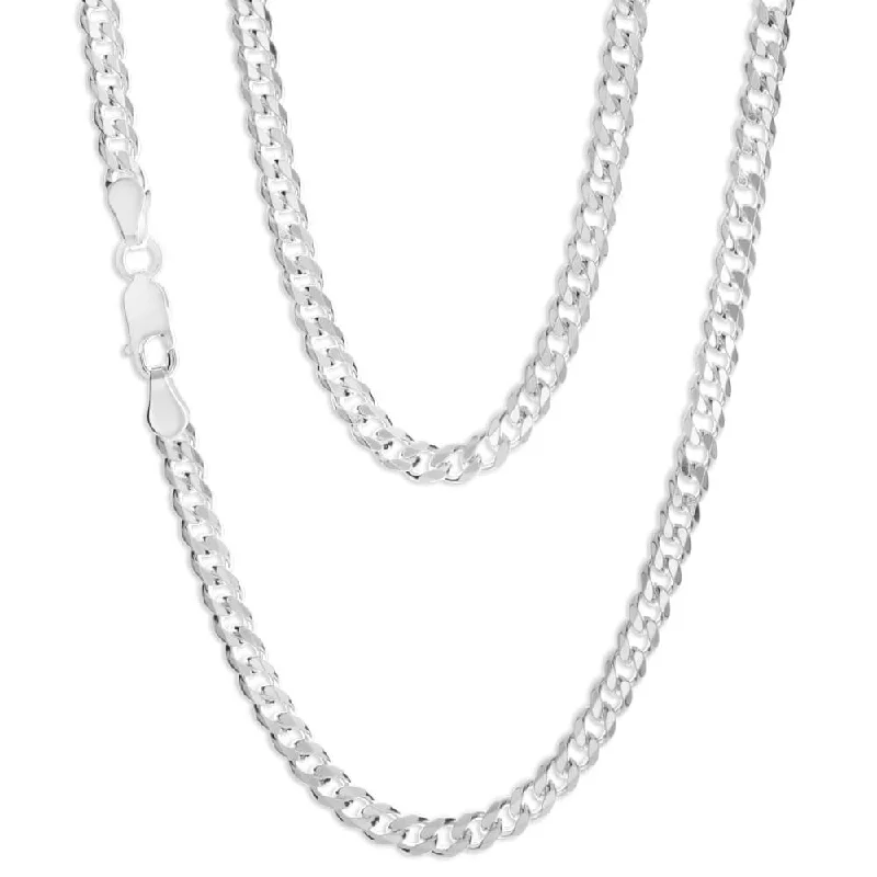 multi-gemstone eternity band Sterling Silver 55cm 120 Gauge Dicut Curb Chain