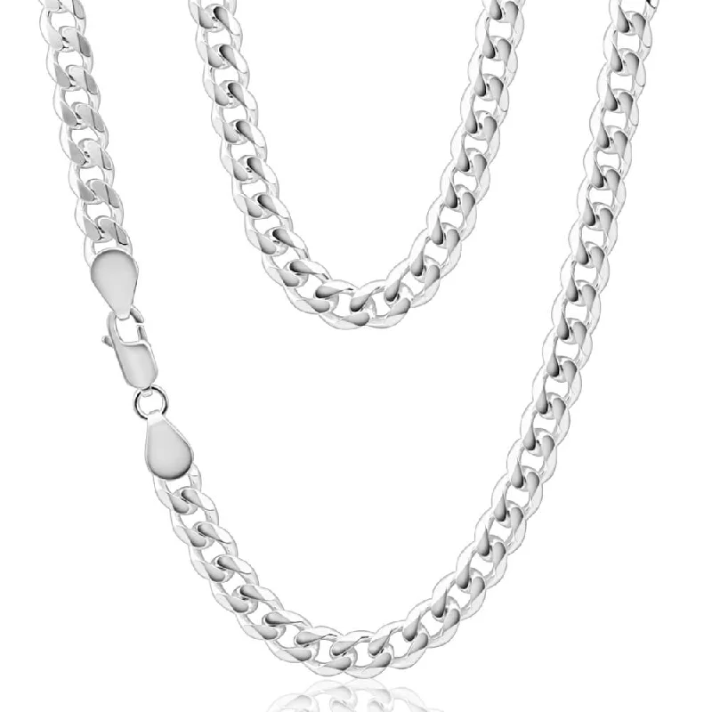dainty cherry blossom ring Sterling Silver 55cm 200 Gauge Bevelled Curb Chain