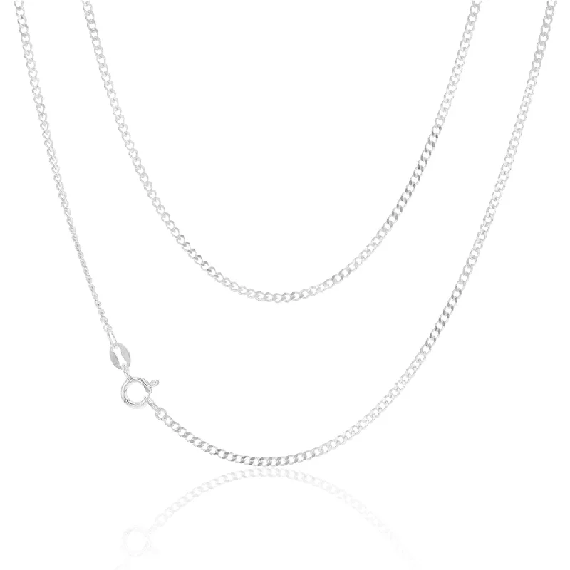 men’s silver ring with onyx Sterling Silver 60 Gauge Curb Chain 45cm