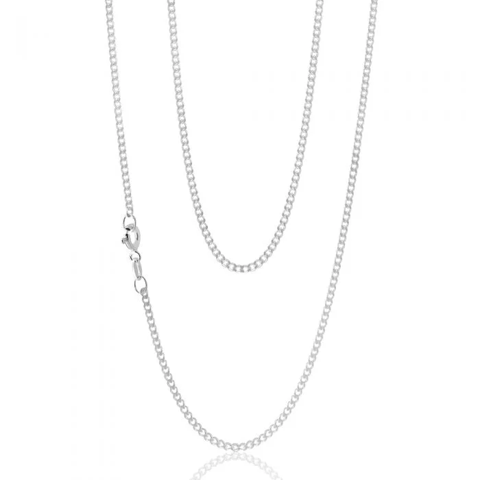 gold moonstone cocktail ring Sterling Silver 60 Gauge Curb Chain 55cm