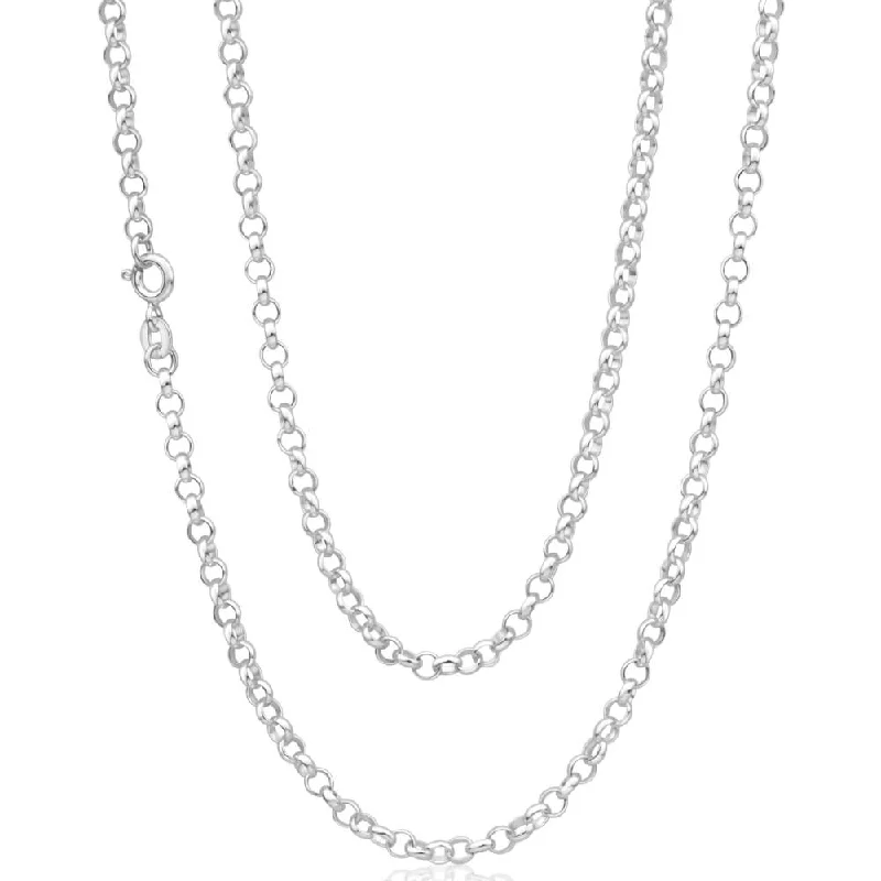 delicate heart stud earrings Sterling Silver 80cm 70 Gauge Belcher Chain
