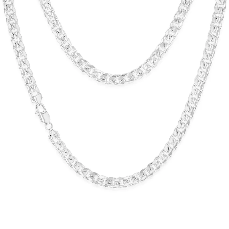 modern infinity signet ring Sterling Silver Curb Beveled 55cm Chain