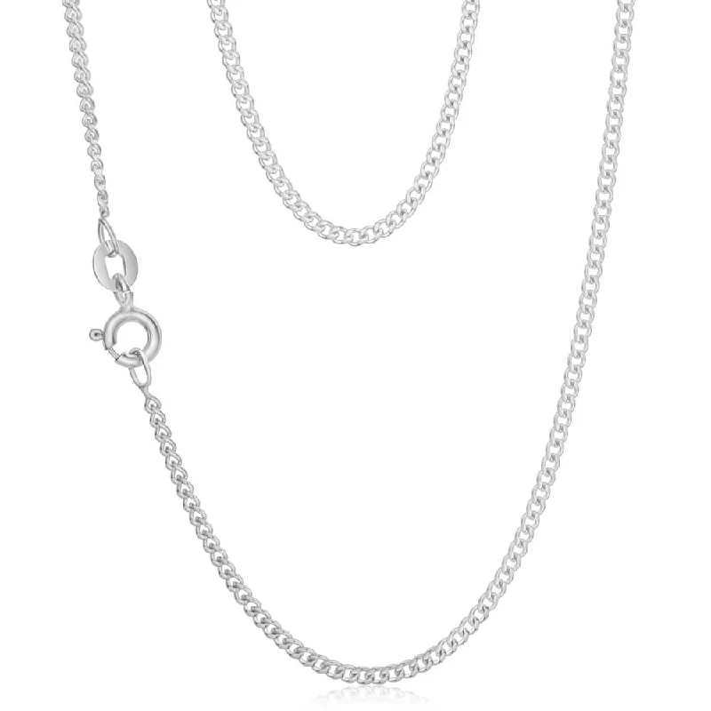 simple snake chain necklace Sterling Silver Curb Dicut 40cm Chain