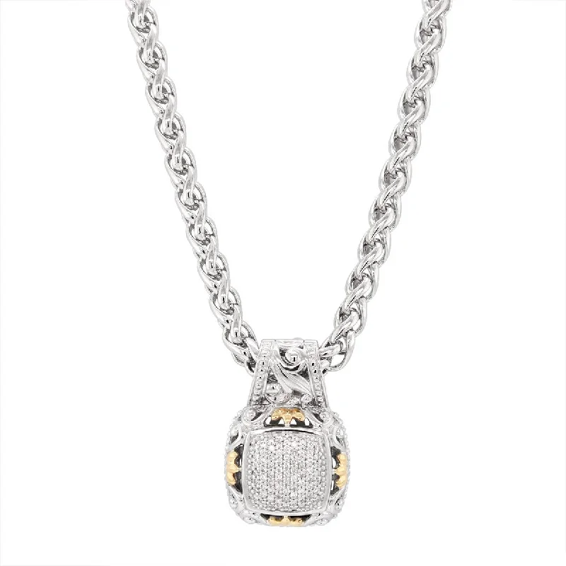 modern geometric drop earrings STERLING SILVER DIAMOND PAVE NECKLACE WITH GOLD ACCENTS, .60 CT TW modern geometric drop earrings STERLING SILVER DIAMOND PAVE NECKLACE WITH GOLD ACCENTS, .60 CT TW