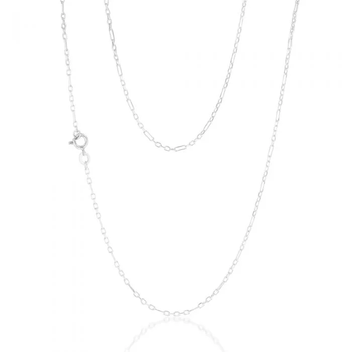 handcrafted silver cross pendant Sterling Silver Fancy Figaro 40+5cm Chain