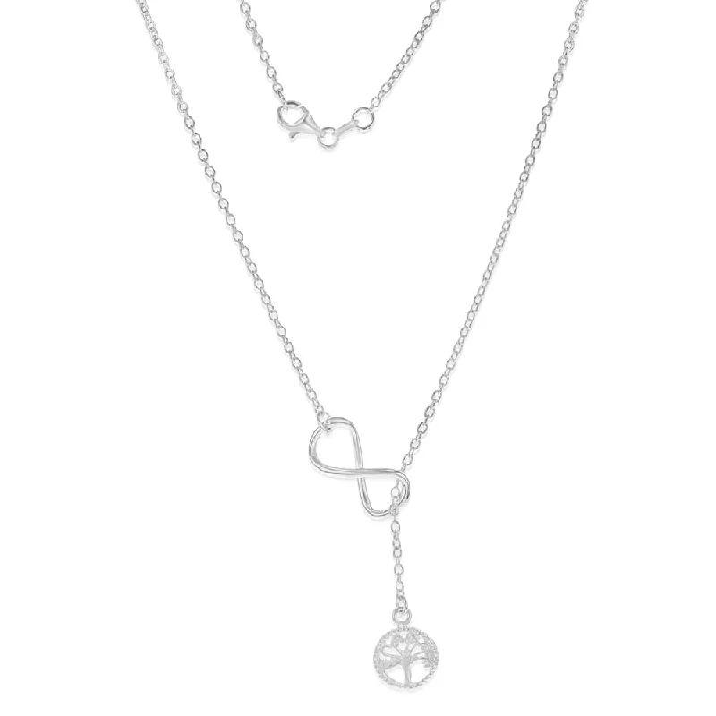 black opal engagement ring Sterling Silver Infinity And Tree Of Life Charm 45cm Chain black opal engagement ring Sterling Silver Infinity And Tree Of Life Charm 45cm Chain