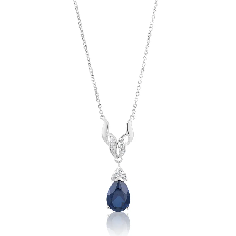 classic silver pearl earrings Sterling Silver Rhodium Plated Created Sapphire & Zirconia Necklet 42+3cm classic silver pearl earrings Sterling Silver Rhodium Plated Created Sapphire & Zirconia Necklet 42+3cm